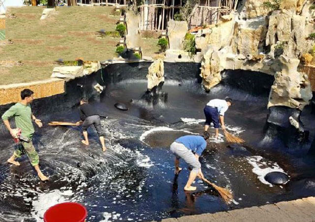 Thi công sơn Epoxy cho hồ cá Koi