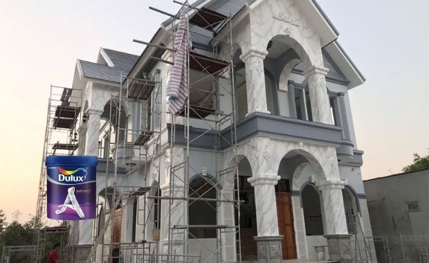 Thi công lớp sơn phủ hiệu ứng cuối cùng
