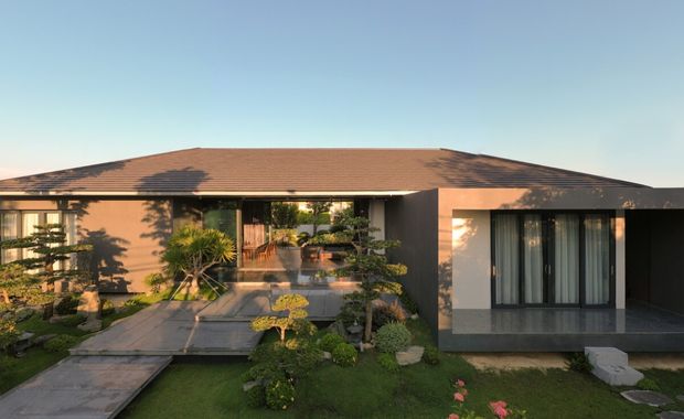 Mẫu biệt thự sân vườn 1 tầng