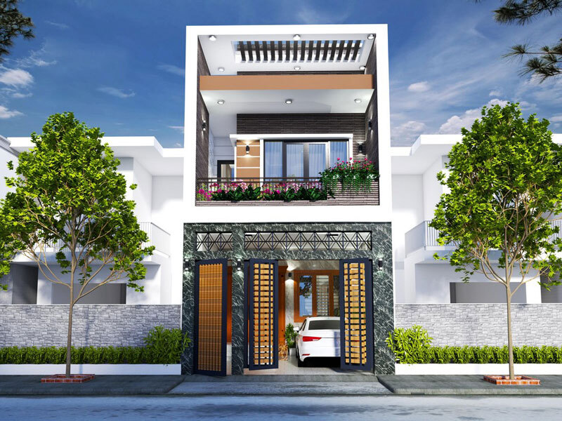 Mẫu nhà phố 5x20m2 sang trong của nhà a Tùng tại quận 1