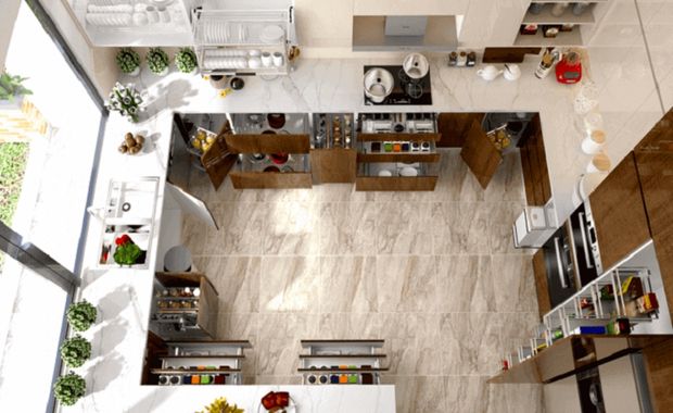 Mẫu thiết kế bếp chữ G