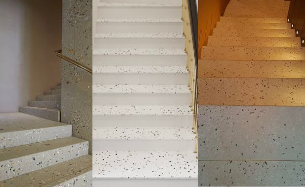 Chi Phí Thi Công Cầu Thang Đá Mài Terrazzo