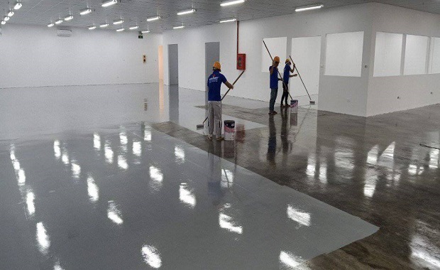 Quy Trình Thi Công Sơn Epoxy Rainbow Hệ Lăn Gốc Dung Môi
