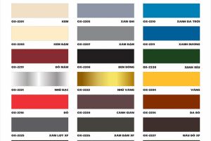[CẬP NHẬT] Bảng màu sơn sắt, thép đầy đủ và mới nhất