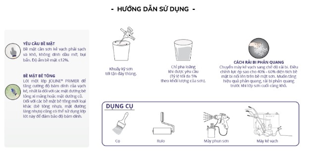 Hướng dẫn sử dụng sơn giao thông Joway