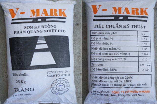 Sơn giao thông phản quang nhiệt dẻo V-MARK