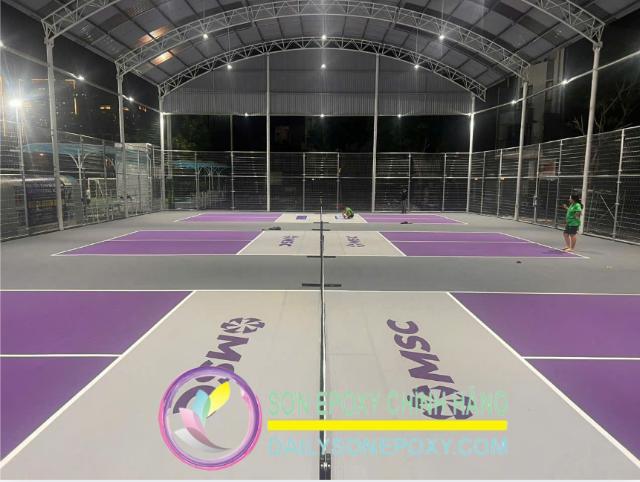 Thi công sân pickleball