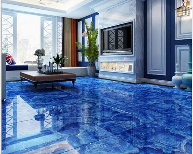 Mẫu sơn sàn epoxy 3D đẹp cho phòng khách