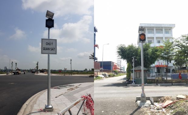 Cột đèn tín hiệu giao thông (đèn chiếu sáng + cảnh báo)