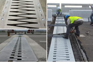 Thi công khe co giãn cầu ray thép, răng lược, cao su chuẩn GTVT