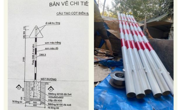 Thông số kỹ thuật cột biển báo D80