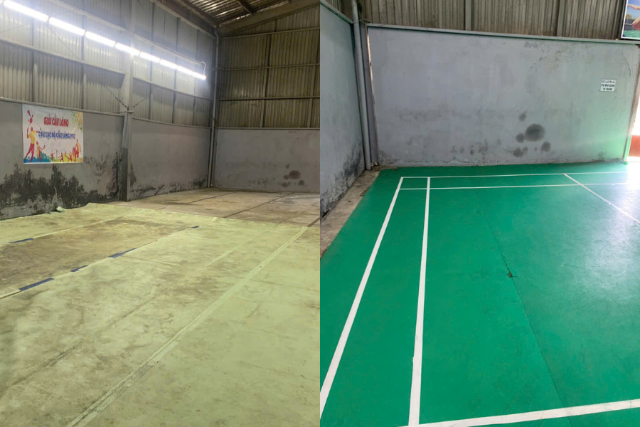 Báo giá cải tạo và sửa chữa sân cầu lông mới nhất 2025