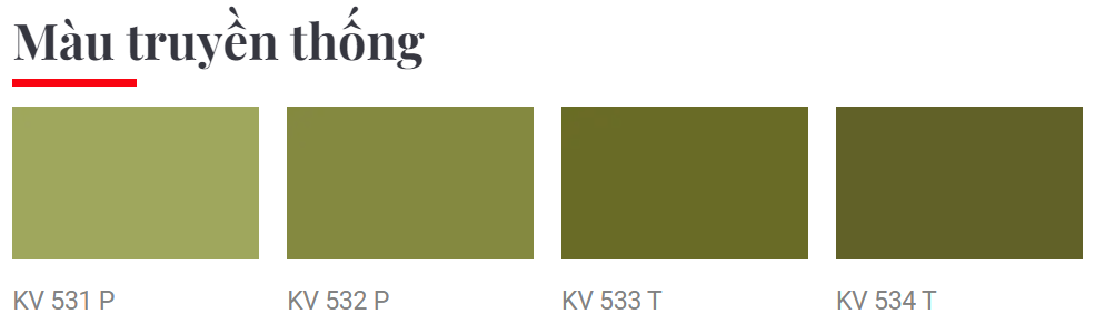 Màu truyền thống