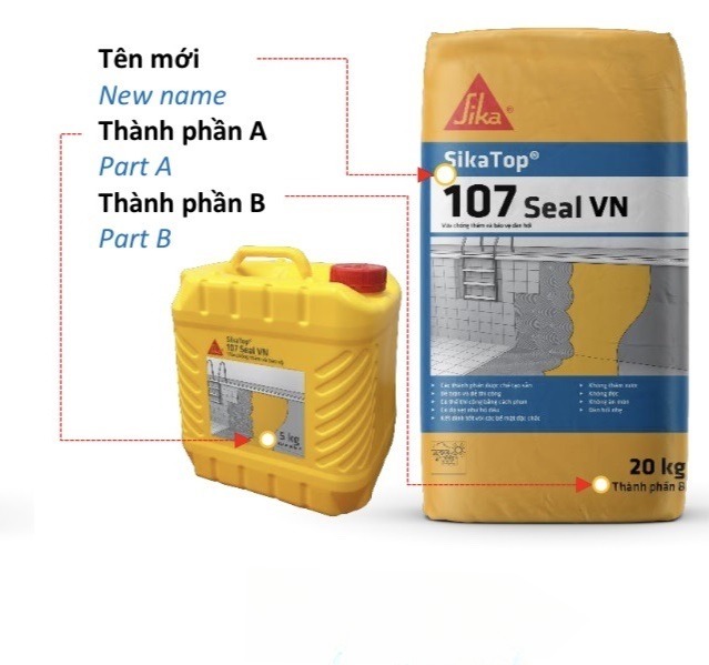 Thành phần cấu tạo của sika 107 – Hai thành phần tạo hiệu quả bền vững