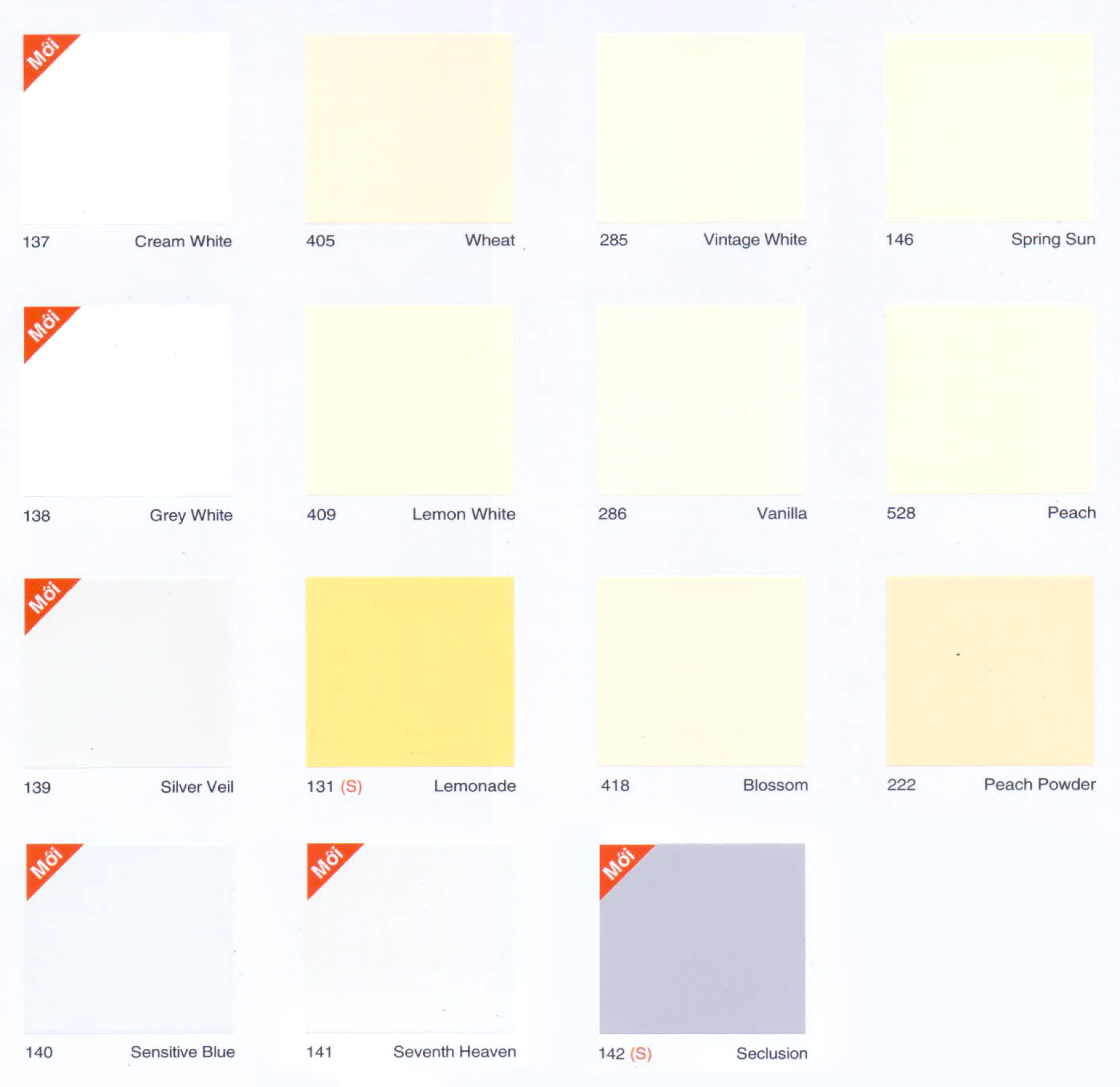 Bảng màu nội thất tison unilic silk int