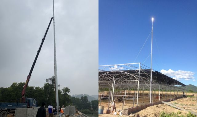 Cách lựa chọn vị trí lắp đặt và độ cao cột đỡ