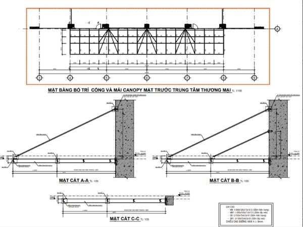 Chi Tiết Cấu Tạo Mái Canopy