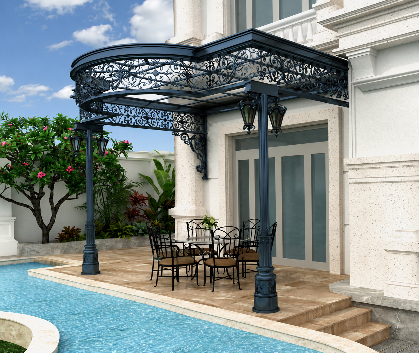 Mẫu Mái Canopy Đẹp Cho Biệt Thự