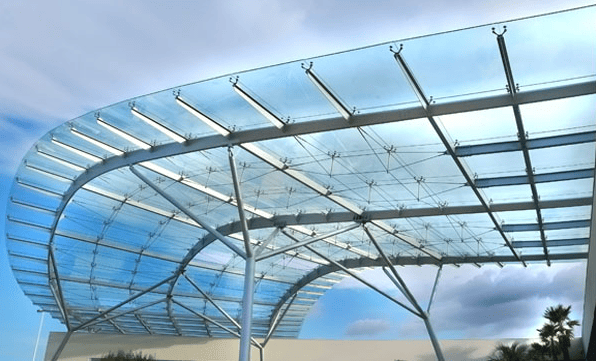 Mái canopy kính cường lực