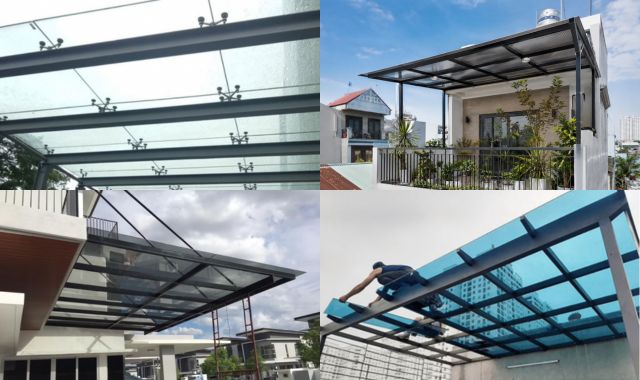 Lắp dựng khung thép chịu lực và hoàn thiện tấm lợp