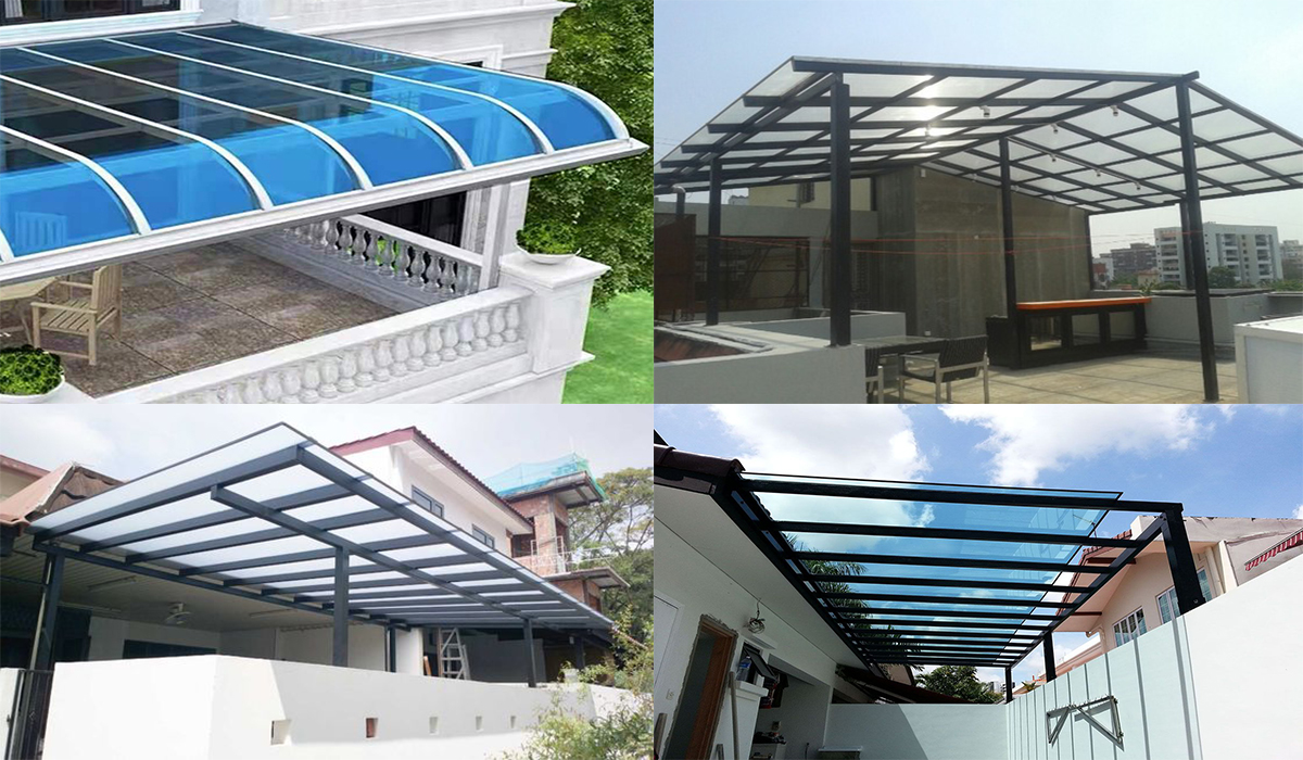 Mẫu Mái Canopy Polycarbonate Được Ưa Chuộng
