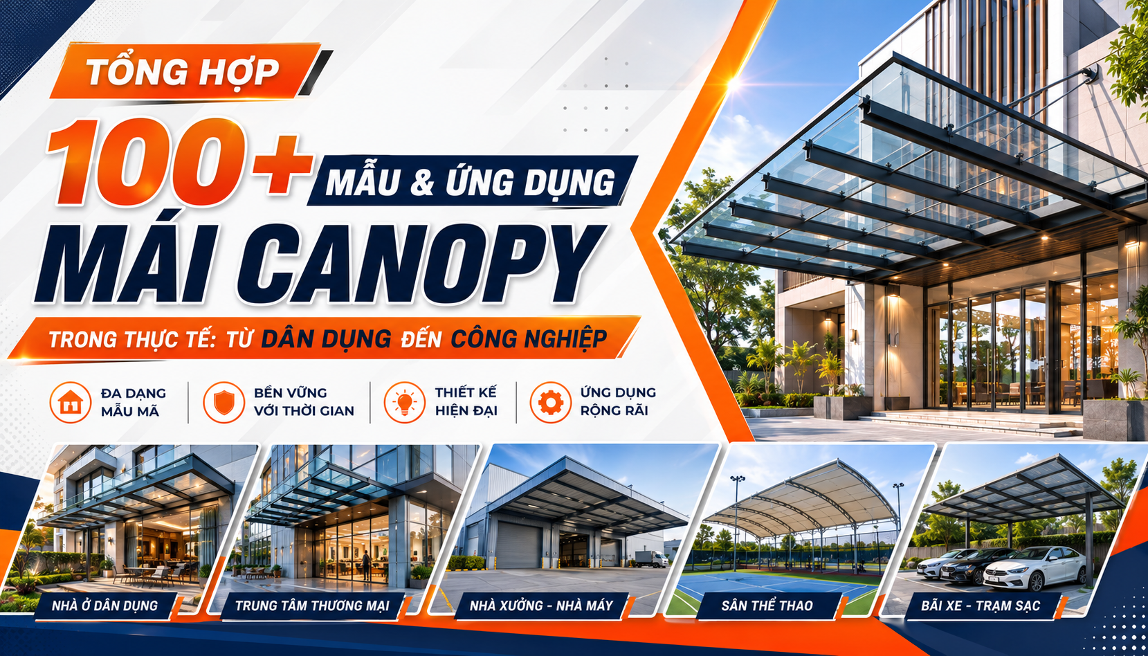 Tổng Hợp 100+ Mẫu Mái Canopy Từ Dân Dụng Đến Công Nghiệp