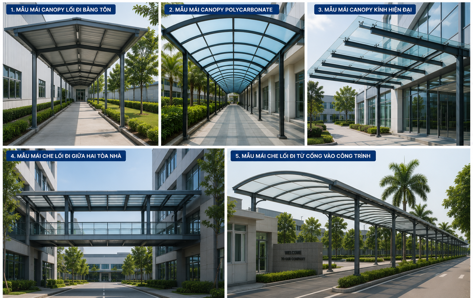 Mẫu Mái Canopy Lối Đi Đẹp Và Hiện Đại