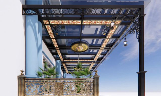 Canopy sảnh đón biệt thự tân cổ điển