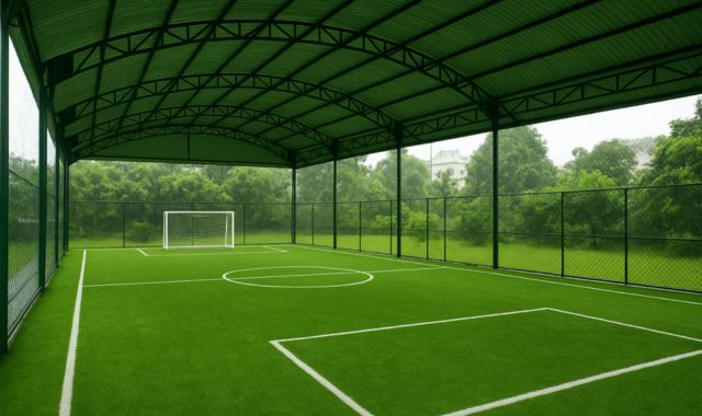 Lắp ráp phần vật liệu che phủ mái canopy